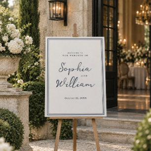 Nautical Navy Wedding Entrance Sign