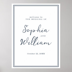 Nautical Navy Wedding Entrance Sign