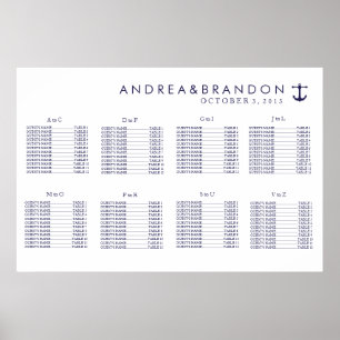 Nautical Navy Wedding Seating Chart