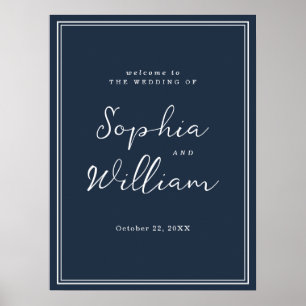 Nautical Navy Wedding Welcome Sign