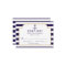 Nautical Navy & White Stripe Anchor Wedding RSVP
