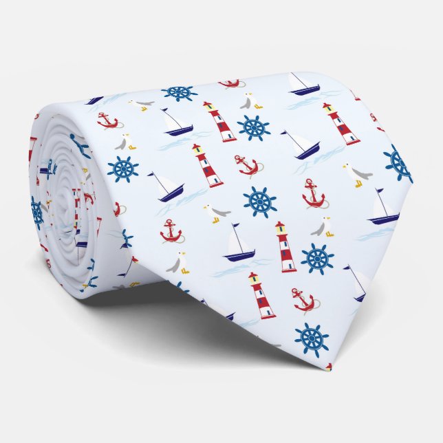 Nautical Neck Tie (Rolled)