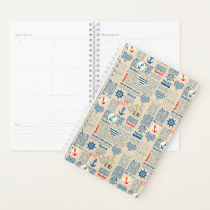 Nautical Newspaper Pattern Planner