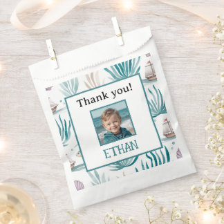 Nautical Ocean Birthday Photo Thank You Favour Bag