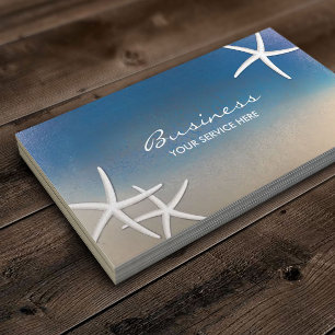Nautical Ocean Blue Starfish Salon Spa Business Card