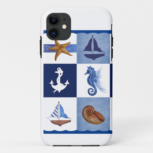 Nautical Ocean Designs Case-Mate iPhone Case (Back)