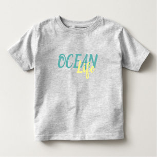 nautical OCEAN LIFE lettering   Toddler T-Shirt