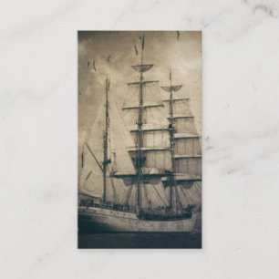 Nautical Ocean Sea Vintage Sailing sailboat Business Card