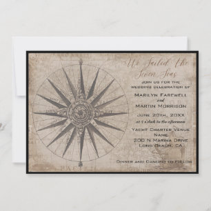 Nautical Ocean Yacht Wedding Invitation