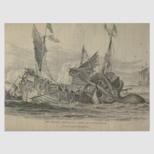 Nautical Octopus Boat Ephemera Decoupage Ship Tissue Paper