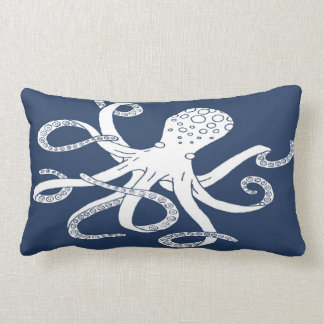 Nautical Octopus Lumbar Pillow