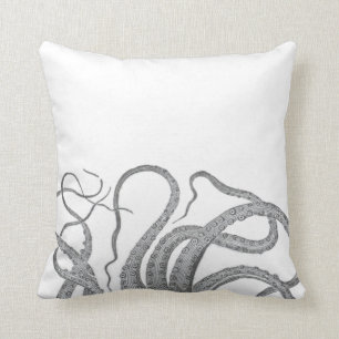 Nautical octopus tentacles vintage kraken steampun cushion