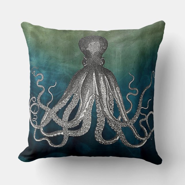 "Nautical/Octopus" THROW PILLOW (Front)