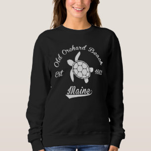Nautical Old Orchard Beach Maine Sea Turtle Sweatshirt