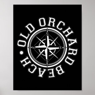 Nautical Old Orchard Beach Maine With Comp Poster
