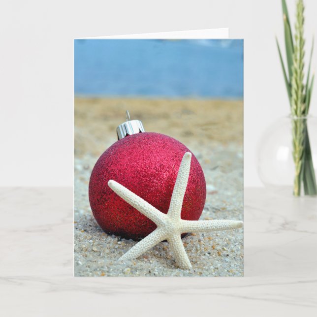 Nautical Ornament on the Beach Card (Front)