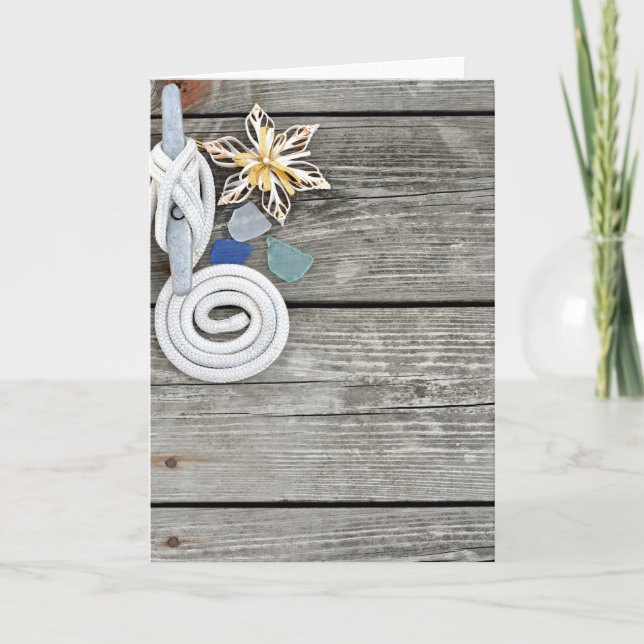 Nautical Ornament on the Pier Card (Front)