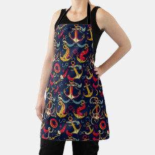 Nautical Pattern Apron