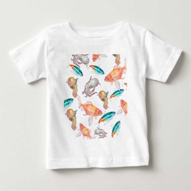 Nautical pattern baby T-Shirt (Front)