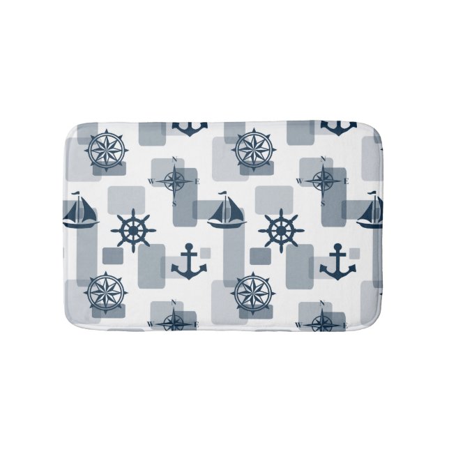 Nautical pattern bath mat (Front)