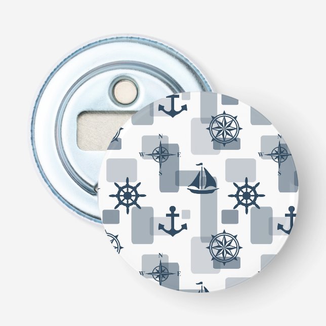 Nautical pattern bottle opener (Front)