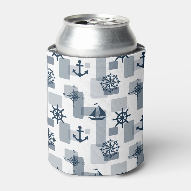 Nautical pattern can cooler (Can Front)