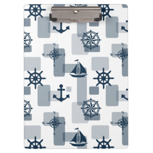 Nautical pattern clipboard