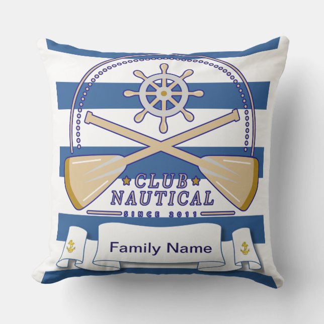 Nautical pattern  cushion (Front)