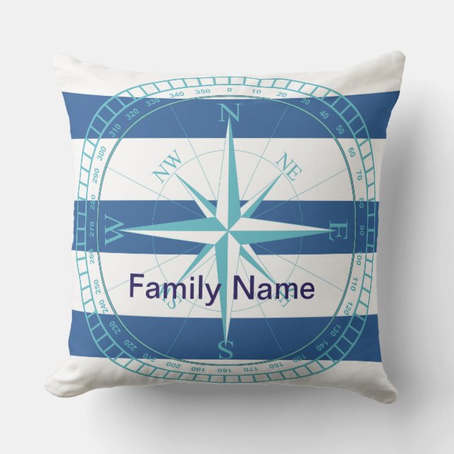 Nautical pattern  cushion (Front)