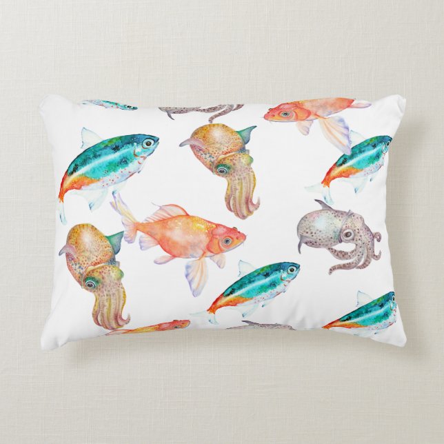 Nautical pattern decorative cushion (Front)