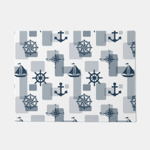 Nautical pattern doormat