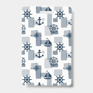 Nautical pattern ID badge