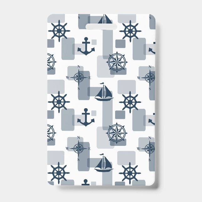 Nautical pattern ID badge (Front)