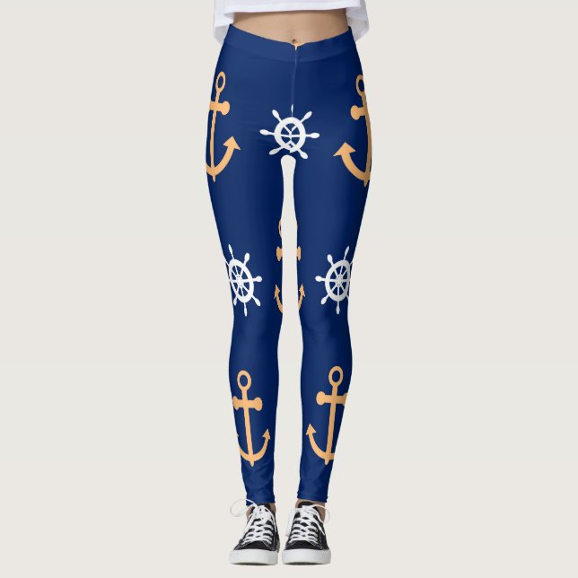 Nautical Pattern Leggings (Front)