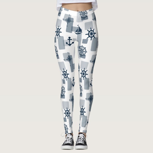 Nautical pattern leggings (Front)