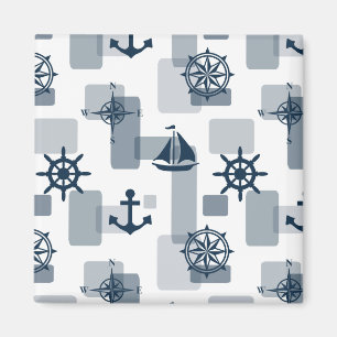 Nautical pattern magnet