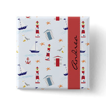 Nautical Pattern, Marine Pattern, Your Name