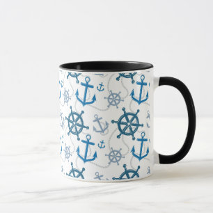 Nautical pattern mug