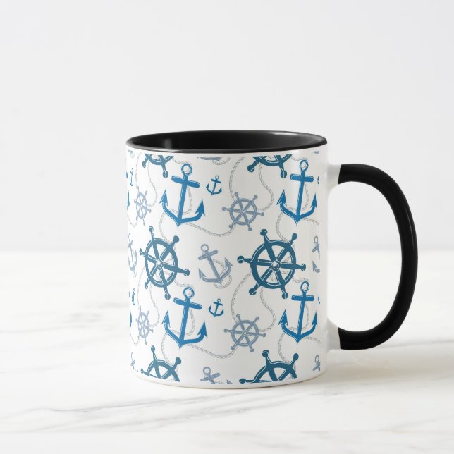 Nautical pattern mug (Right)