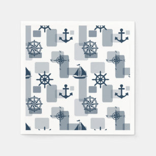 Nautical pattern napkin