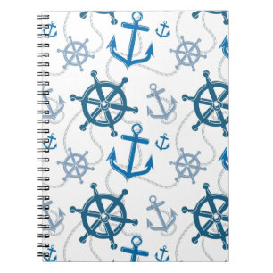 Nautical pattern notebook