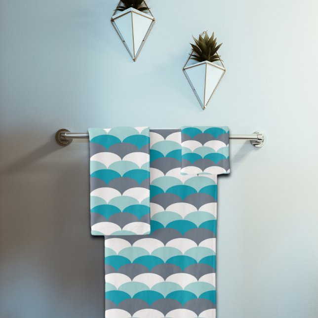 Nautical Pattern Seashells Bath Towel Set (Creator Uploaded)