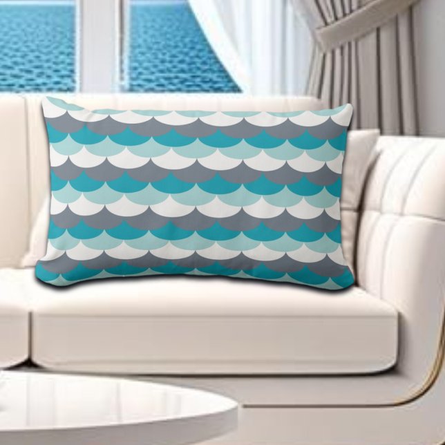 Nautical Pattern Seashells Lumbar Cushion (Creator Uploaded)