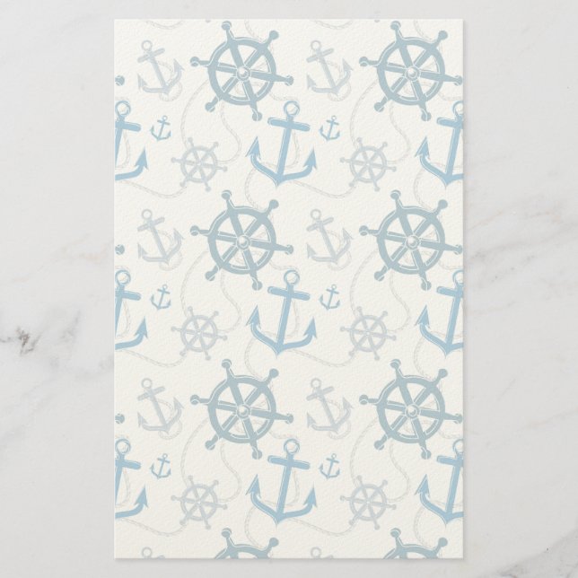 Nautical pattern stationery (Front)