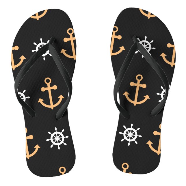 Nautical Pattern Thongs (Footbed)