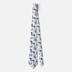 Nautical pattern tie