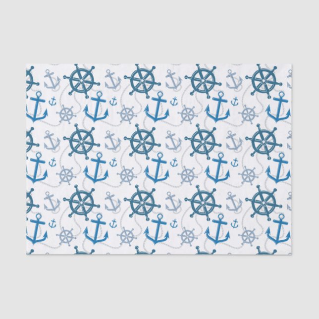 Nautical pattern tissue paper (Front)