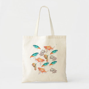 Nautical pattern tote bag