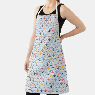 Nautical Pattern with Anchors Apron