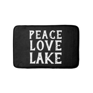 nautical PEACE - LOVE - LAKE Bath Mat